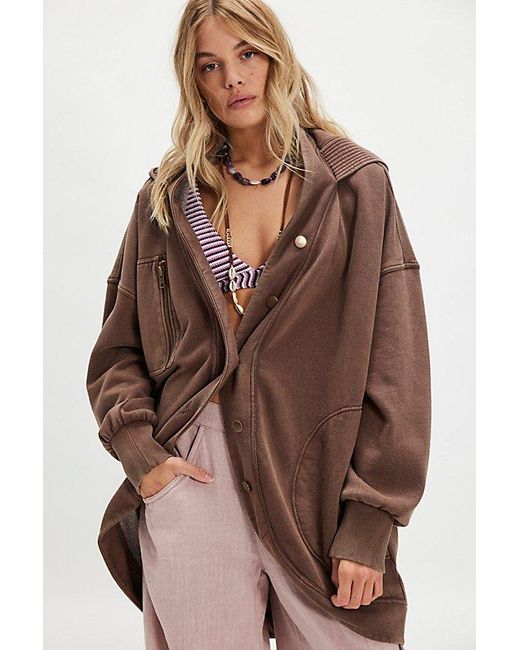 Free People Brown Poppi Cardi