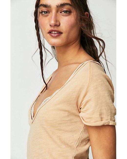 Free People White Care Fp Sunny Days Ahead Tee