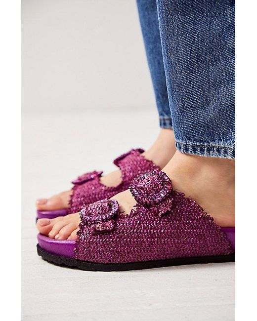 Free People Purple Cenote Slip On Sandals