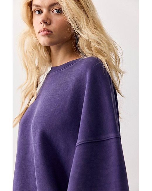 Free People Blue Jj Asymmetric Sweatshirt