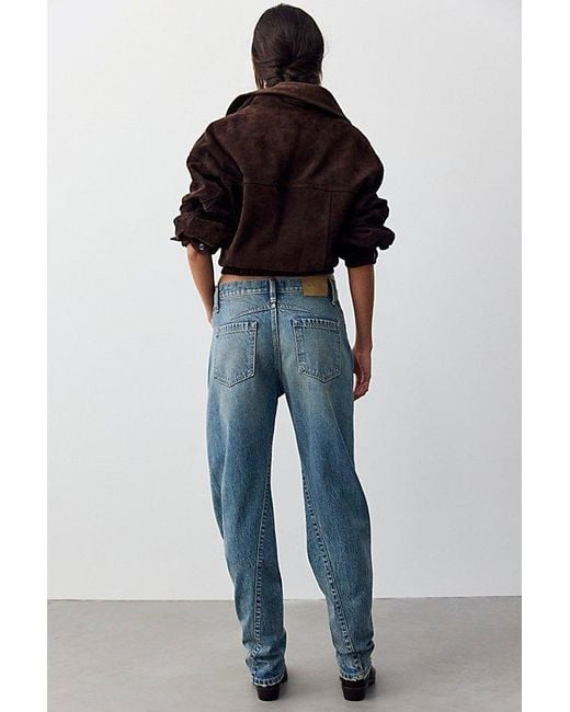 Free People Blue Kemper Slim Tapered Jeans