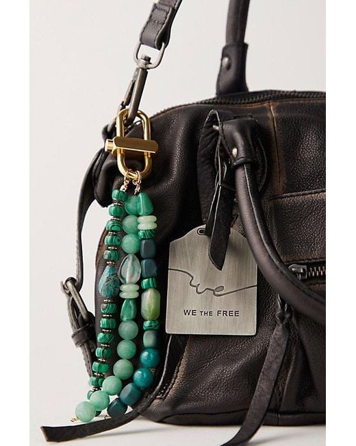 Free People Black Prismatic Beaded Bag Charm