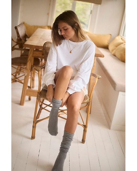 Free People Black Essential Knee High Sock
