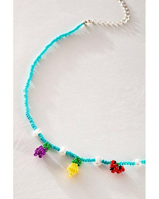 Free People Green Cherry Berry Necklace