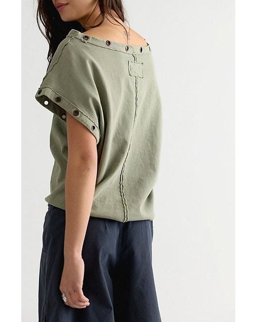Free People Green Billie Tee