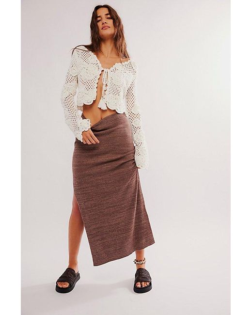 Free People Red Golden Hour Maxi Skirt