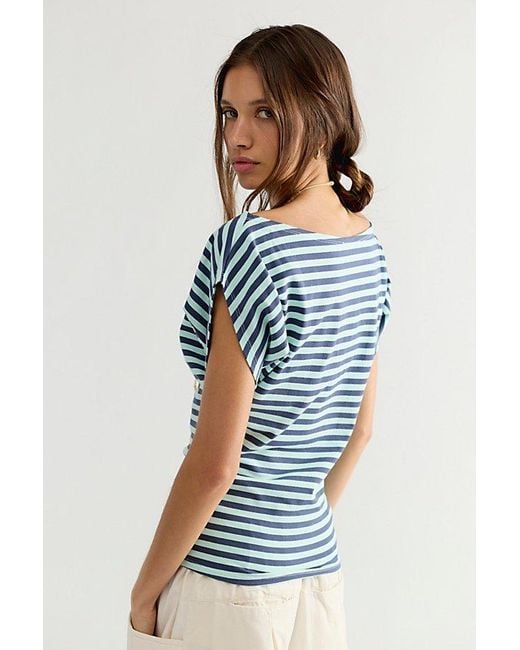 geel Blue Fletcher Striped Top