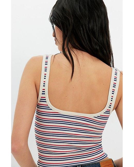 Intimately By Free People Blue Striped Simply Soft Cami By