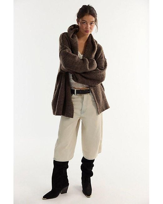 Free People Black Thistle Hooded Cardi