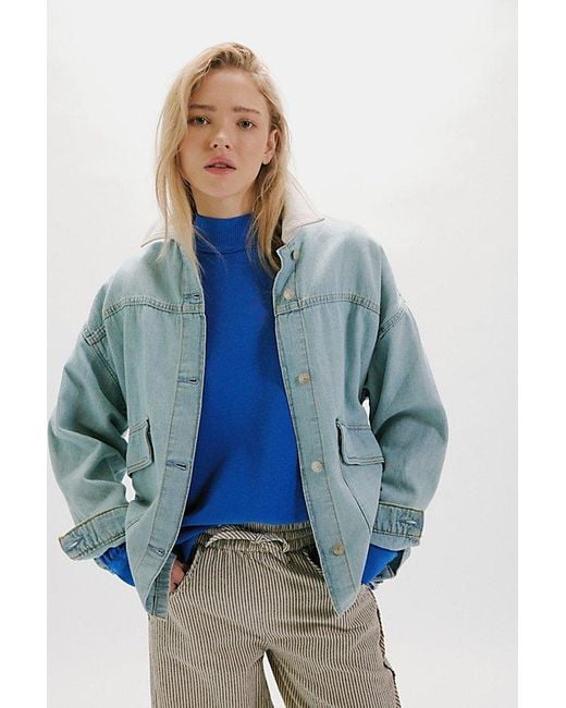 Free People Blue Palm Springs Pullover