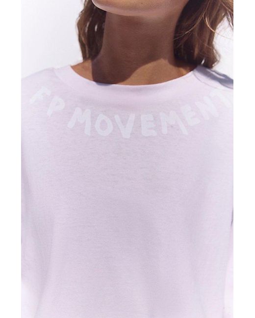 Fp Movement Purple Tackle Bleached Logo Tee