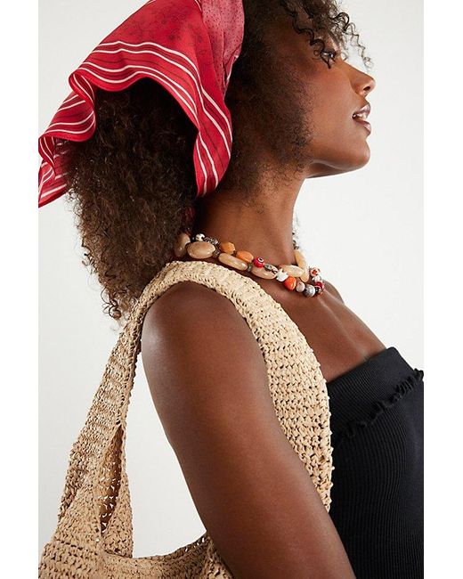 Free People Red Essential Triangle Bandana