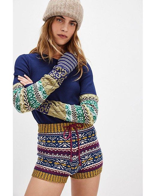 Free People Multicolor Holly Fairisle Shorts