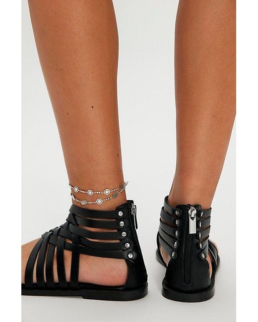 Bronx Black Levi Gladiator Sandals By