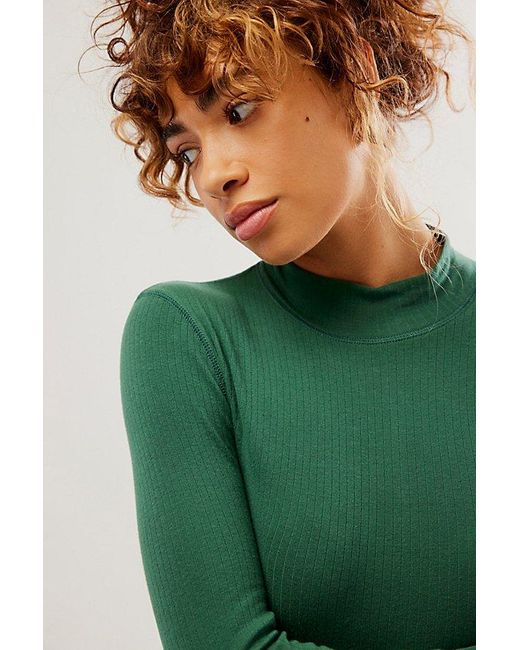 Free People Green The Rickie Top