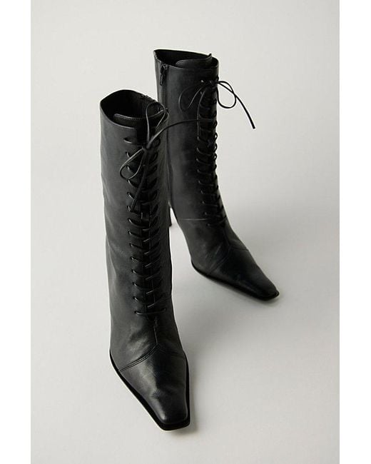 Jeffrey Campbell Blue Sweet Talker Lace-Up Boots