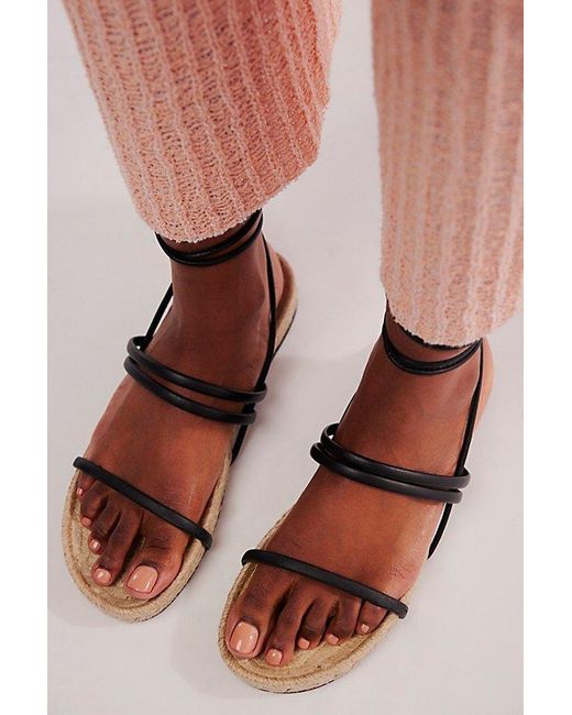Alohas Pink Esme Espadrille Wrap Sandals