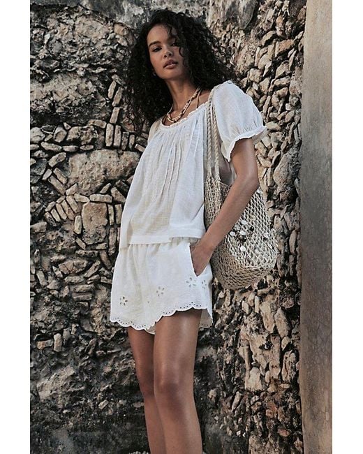 Free People Black Lindale Short Set