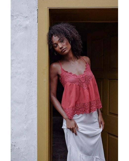 Intimately By Free People Fiona Cami in Red | Lyst Intimately By Free People Fiona Cami in Red | Lyst