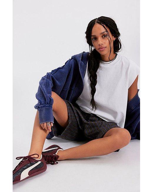 Free People Blue Atlas Muscle Tee