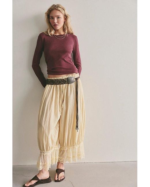 Free People Brown Tinsley Long Sleeve Top