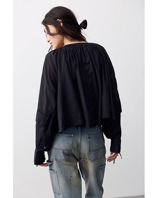 Free People Blue La Lune Blouse