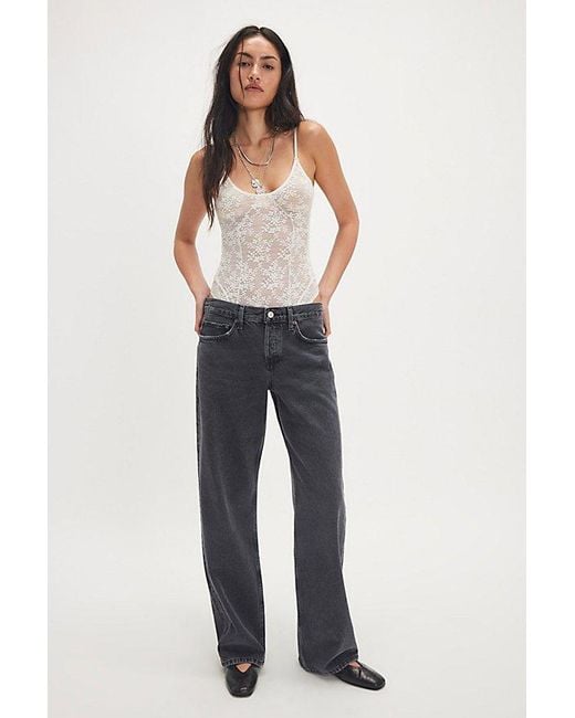 Agolde Blue Low-Rise Loose Jeans