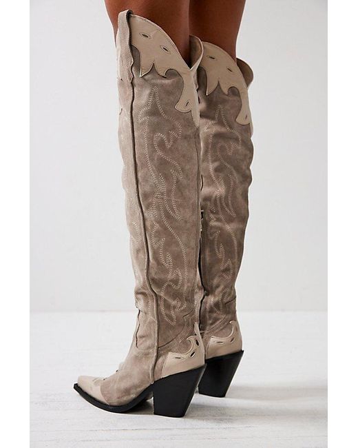 Free People Wild West Thigh High Boots in Gray | Lyst