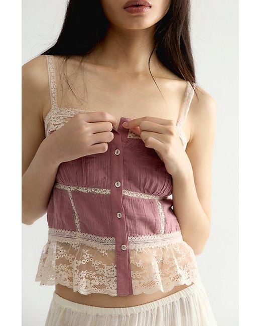 Free People Pink Alessandra Top