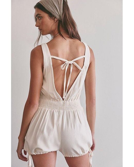 Free People Natural Vintage Heirloom Romper