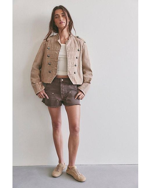 Free People Brown We The Free Paxton Utility Shorts