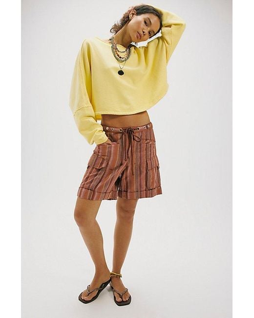 Free People Yellow To The East Pullover