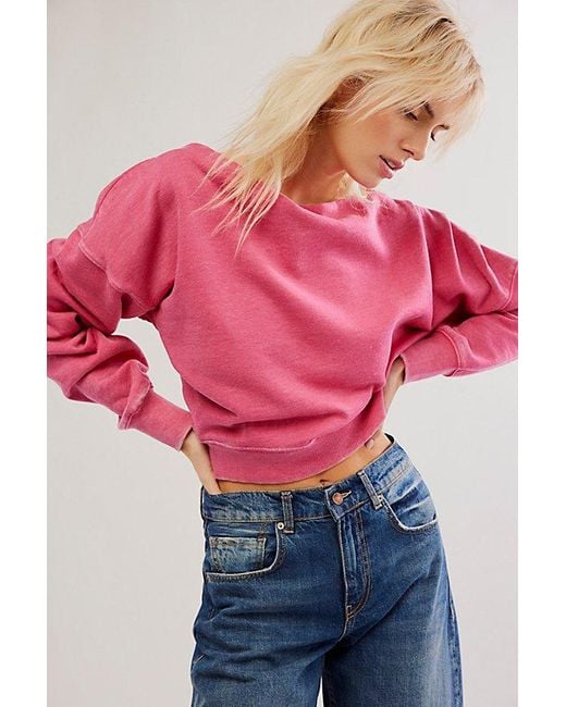 Free People Pink Date Night Sweatshirt