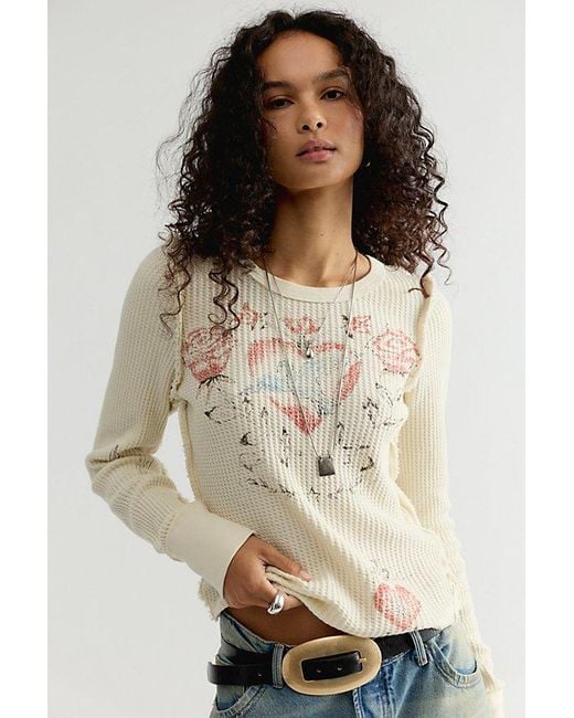 Free People Natural Lucky Locket Tee