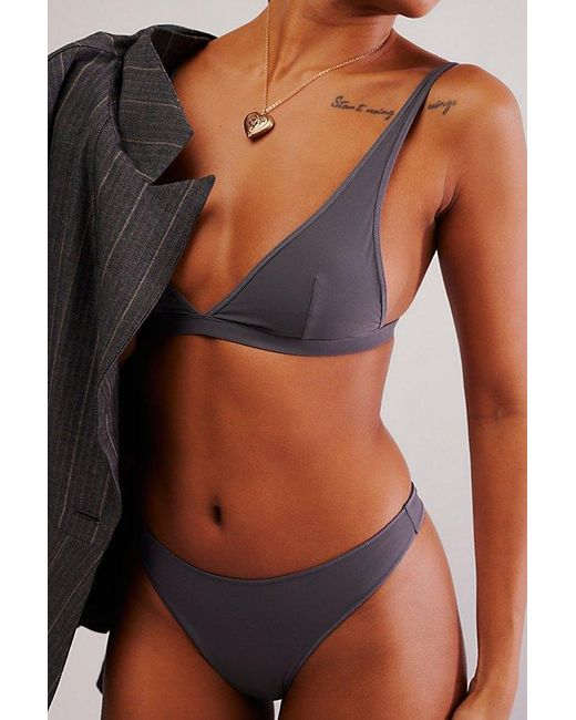 Intimately By Free People Gray Collagen Yarn Triangle Bra