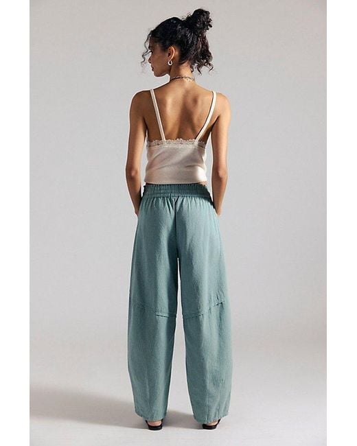 Free People Blue Something Good Pull-On Barrel Pants