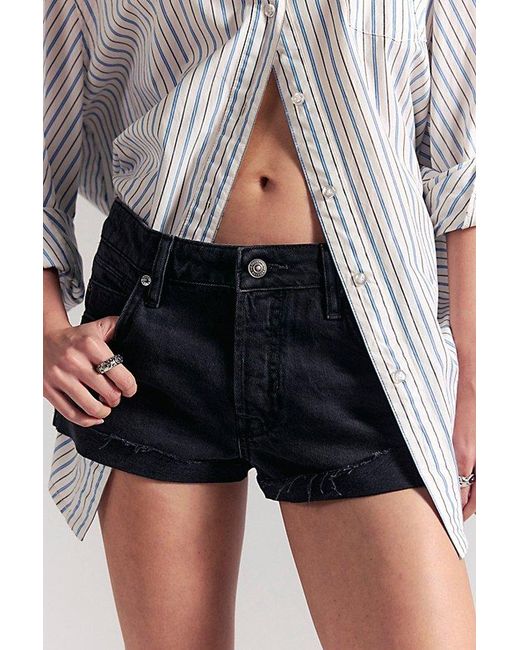 Free People Black We The Free Cali Cuffed Shorties