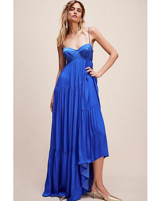 Free People Blue Freya Maxi Dress At In Mazarine, Size: Xs