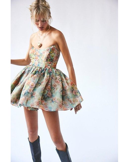 Selkie White X Fp The Veuve Dress At Free People In Daisy Haze, Size: Medium