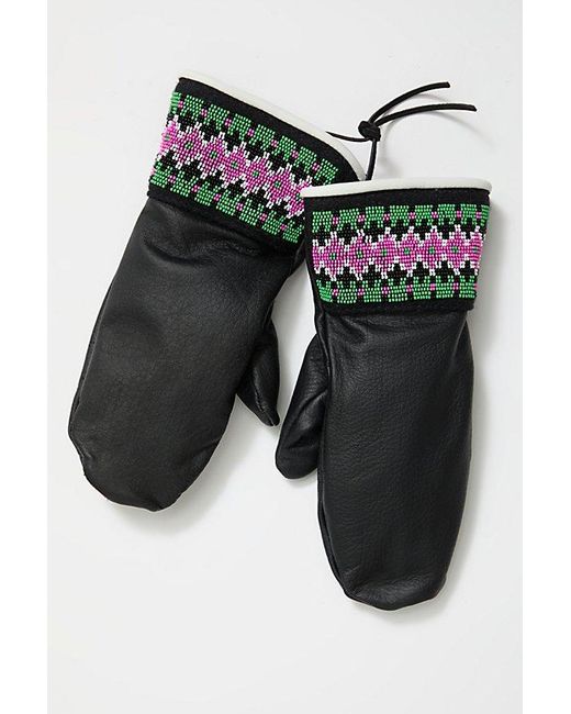 Astis Black House Finch Leather Mittens