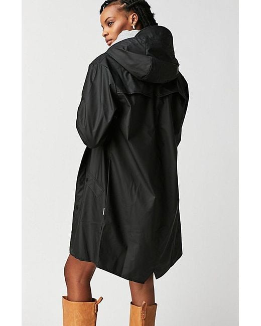 Rains Long Jacket At Free People In Black, Size: Small