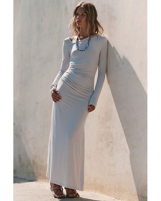 free-est Gray Savannah Maxi Dress By