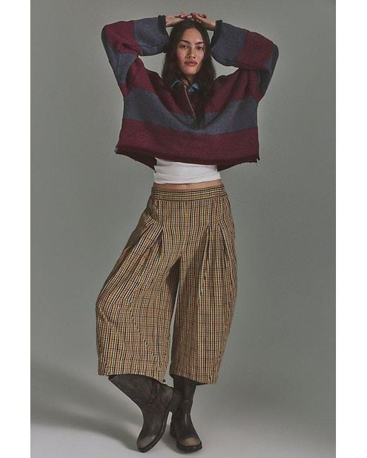 Free People Gray Misty Haze Crop Pull-On Pants