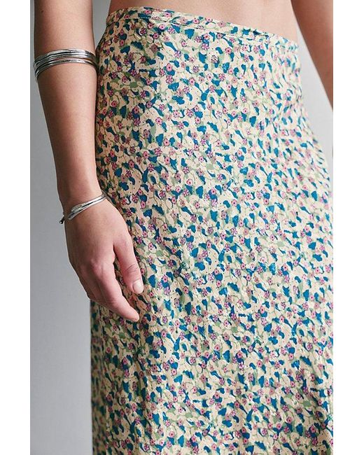 Free People Gray Bonita Printed Maxi Skirt