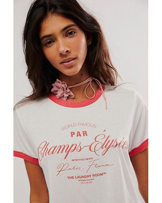 The Laundry Room Brown Champs-élysées Perfect Ringer Tee