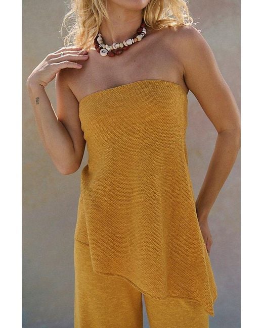 free-est Natural Krista Cotton-Linen Sweater Set By