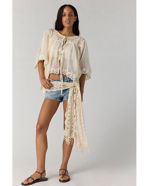 Free People Natural Heritago Poncho Top