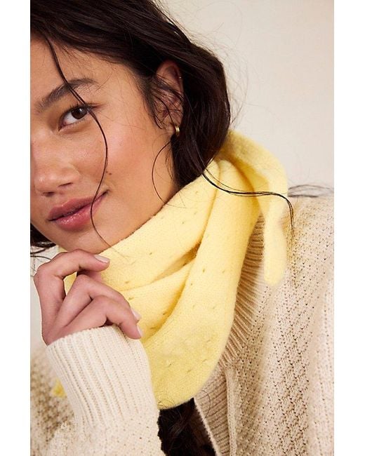 Free People Yellow Essential Triangle Scarf