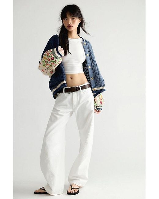 Free People Blue Cloudburst Knit Cardi