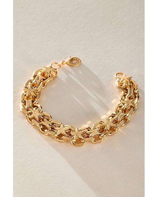 Free People Metallic Lana Lock Heart Bracelet